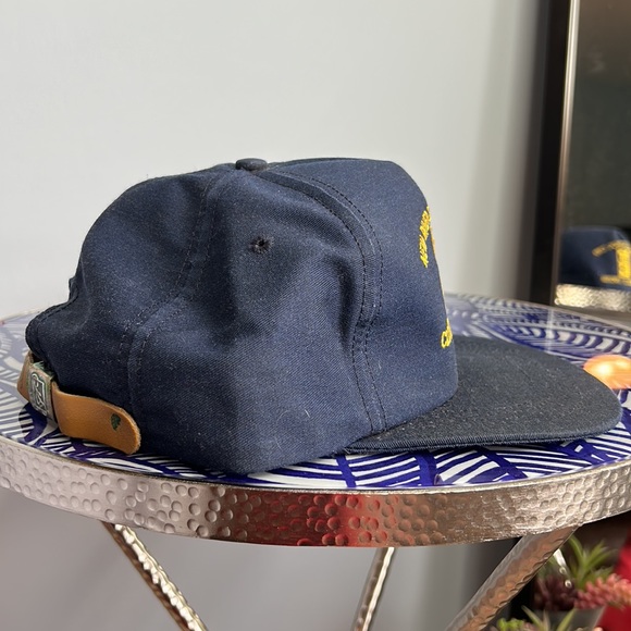 Leather Strap Back Distressed Hat - Picture 4 of 7